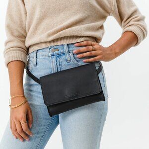 Portland Leather Goods Basic Belt Bag (Matte Black)